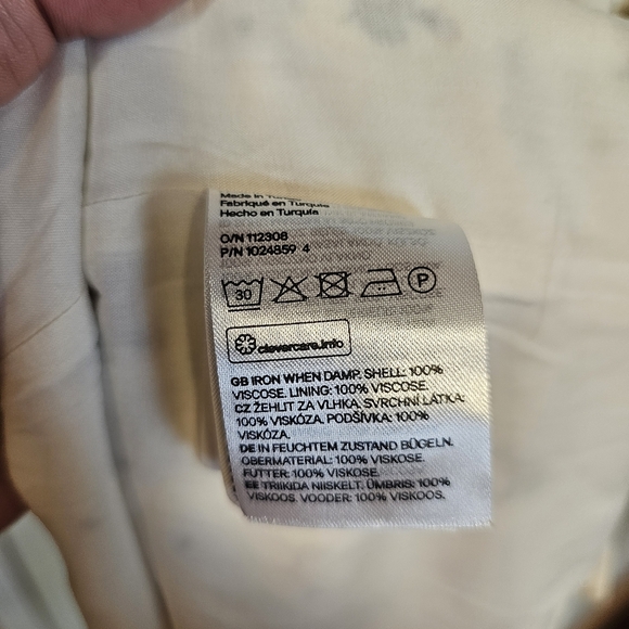 H&M Milk Maiden Disty Floral Puff Sleeve Babydoll Button Down Maxi Dress - Picture 4 of 9